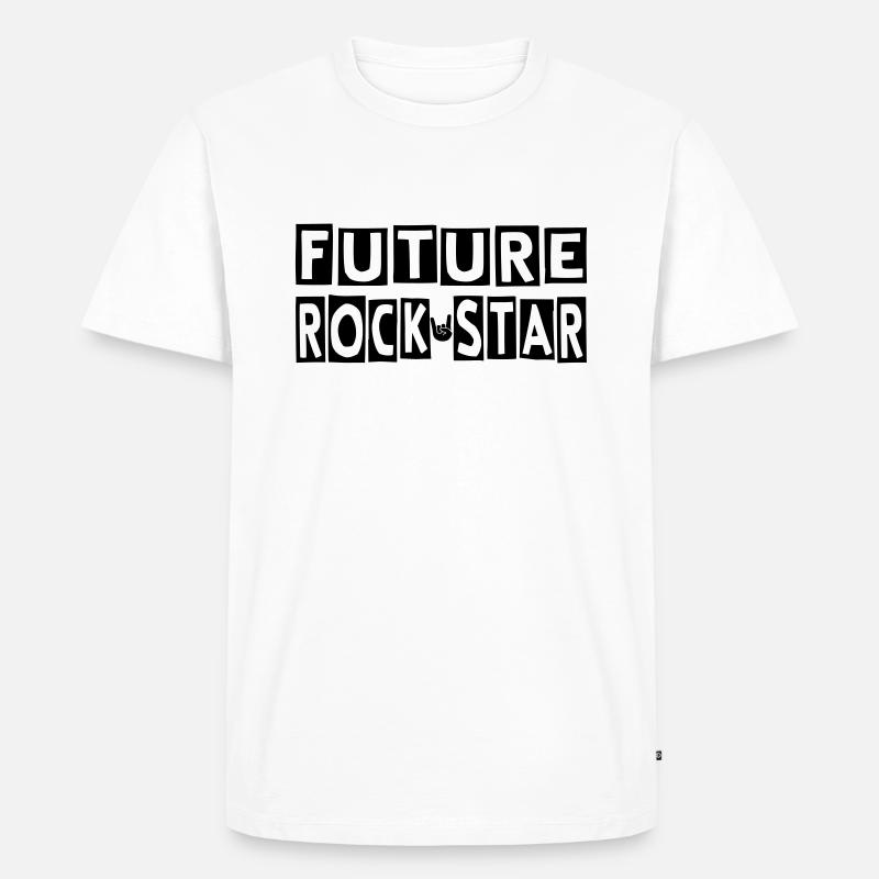 future rock star - Männer Premium Bio T-Shirt - Weiß
