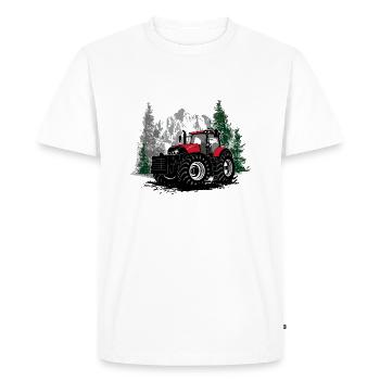 Tracteur - Tracteur - Agriculteur - Agriculteur - T-shirt Premium bio Homme - blanc - Devant - Nico (187cm)