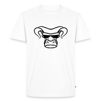 Lunettes de soleil Taurus Taurus horoscope zodiaqu - T-shirt Premium bio Homme - blanc - Devant - Nico (187cm)