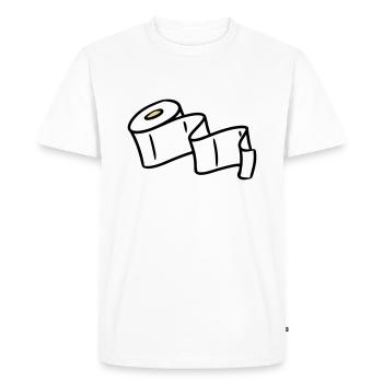 Toilet paper toilet paper toilet - Men's Premium Organic T-Shirt - white - Front - Nico (187cm)
