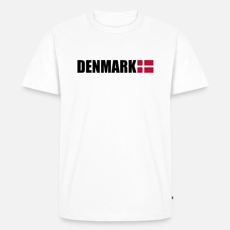 Dänemark - Männer Premium Bio T-Shirt - Weiß