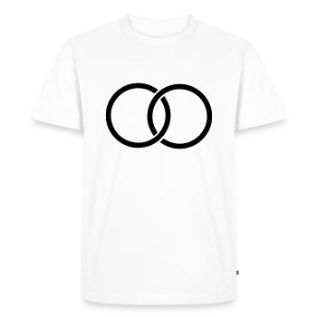 Bagues - Alliances - Bague - Alliance - Alliance - T-shirt Premium bio Homme - blanc - Devant - Nico (187cm)