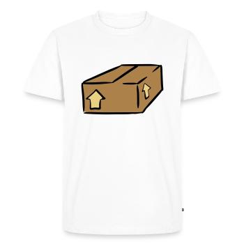 Paket Post Package Paquet - T-shirt Premium bio Homme - blanc - Devant - Nico (187cm)