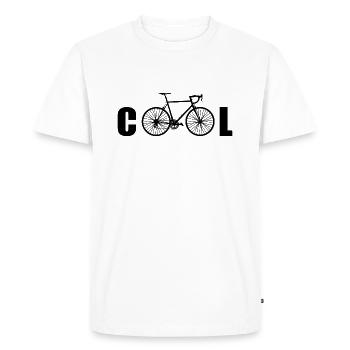 vélo - T-shirt Premium bio Homme - blanc - Devant - Nico (187cm)