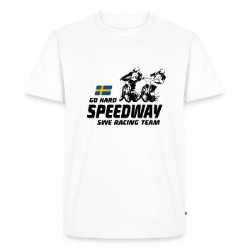 Speedway - Motorcycle Speedway - T-shirt Premium bio Homme - blanc - Devant - Nico (187cm)