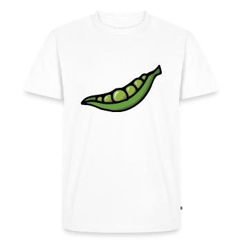 Peas pea pois - Green bean - Men's Premium Organic T-Shirt - white - Front - Nico (187cm)