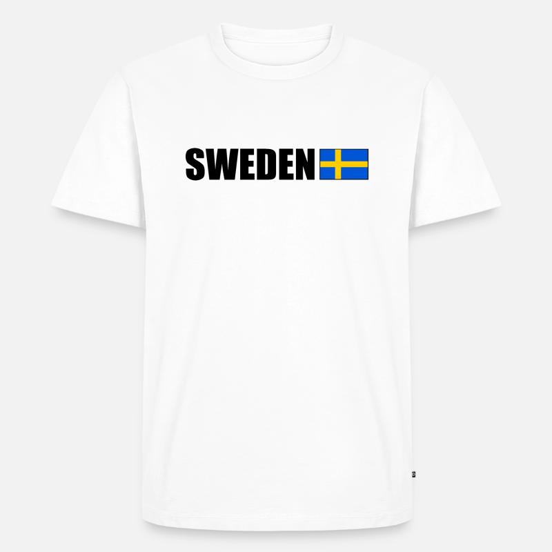 Schweden - Männer Premium Bio T-Shirt - Weiß