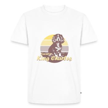 On a tous besoin d'un Cavalier King Charles! - T-shirt Premium bio Homme - blanc - Devant - Nico (187cm)