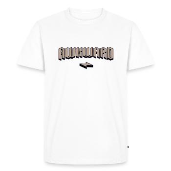 Awkward - Clumsy - Men's Premium Organic T-Shirt - white - Front - Nico (187cm)