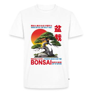 Bonsaï Zen Teez - T-shirt Premium bio Homme - blanc - Devant - Nico (187cm)