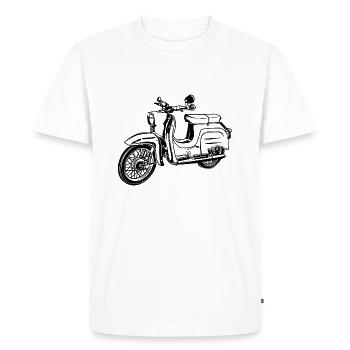 Simson Schwalbe KR51 Silhouette - T-shirt Premium bio Homme - blanc - Devant - Nico (187cm)