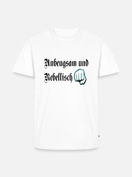 unbeugsan rebellisch - Männer Premium Bio T-Shirt - Weiß