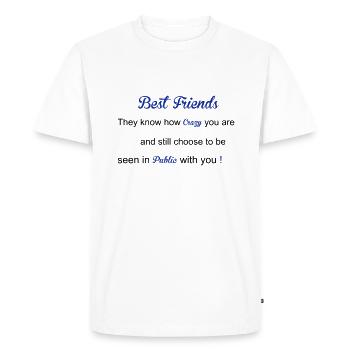 Best Friends - T-shirt Premium bio Homme - blanc - Devant - Nico (187cm)
