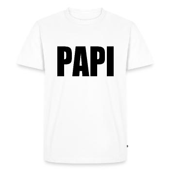 Papi - T-shirt Premium bio Homme - blanc - Devant - Nico (187cm)