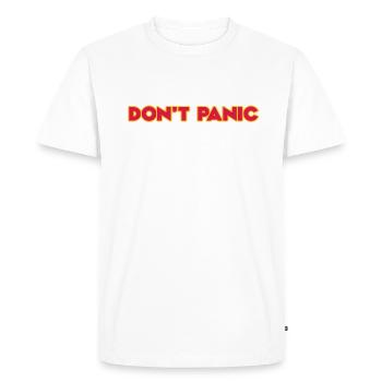 Ne paniquez pas - T-shirt Premium bio Homme - blanc - Devant - Nico (187cm)