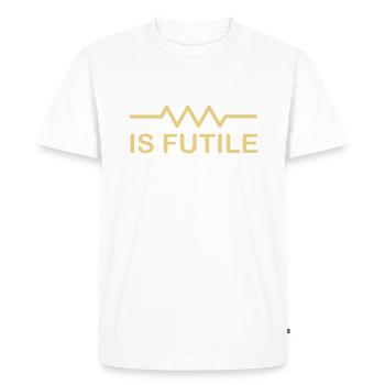 Resistance is Futile - Men's Premium Organic T-Shirt - white - Front - Nico (187cm)