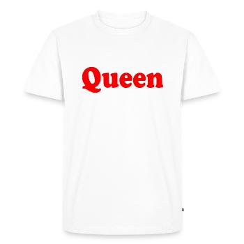 Queen - Men's Premium Organic T-Shirt - white - Front - Nico (187cm)