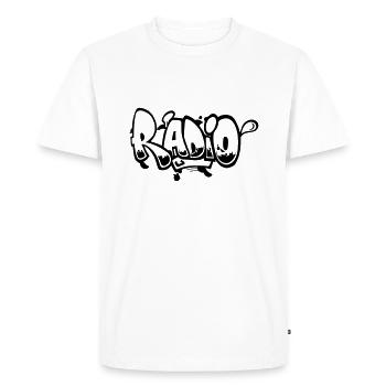 Radio Street Art - Men's Premium Organic T-Shirt - white - Front - Nico (187cm)