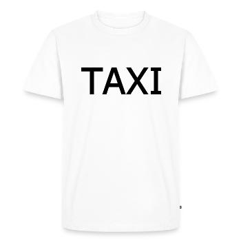 Taxi - Men's Premium Organic T-Shirt - white - Front - Nico (187cm)