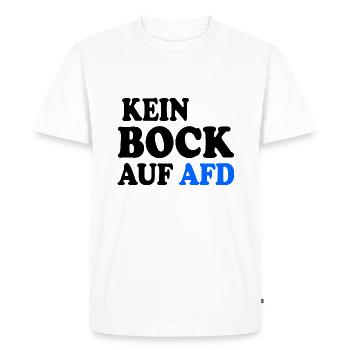 Pas de désir pour l’AfD - T-shirt Premium bio Homme - blanc - Devant - Nico (187cm)