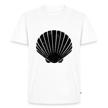 Scallop Camino - Camino de Santiago - Pèlerinage - T-shirt Premium bio Homme - blanc - Devant - Nico (187cm)