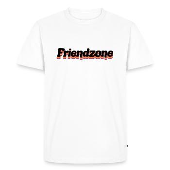 FRIEND ZONE - Men's Premium Organic T-Shirt - white - Front - Nico (187cm)