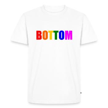 Bottom - T-shirt Premium bio Homme - blanc - Devant - Nico (187cm)