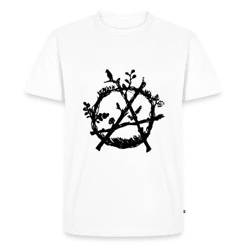 green anarchy eco - T-shirt Premium bio Homme - blanc - Devant - Nico (187cm)