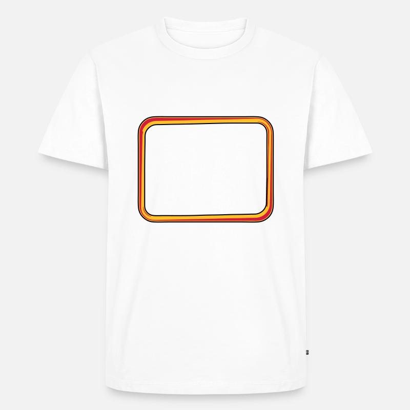 cadre de texte feu - T-shirt Premium bio Homme - blanc
