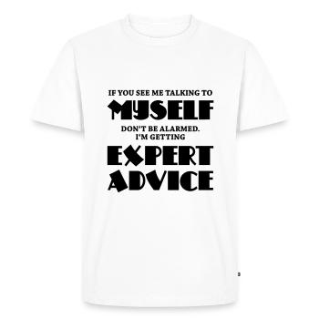 If you see me talking to myself... - T-shirt Premium bio Homme - blanc - Devant - Nico (187cm)