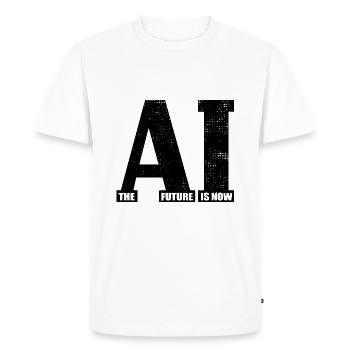 Artificial Intelligence - AI - The future is now - Men's Premium Organic T-Shirt - white - Front - Nico (187cm)