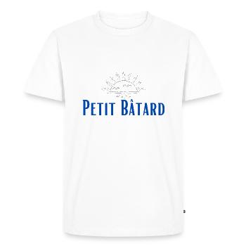 Petit Bâtard - T-shirt Premium bio Homme - blanc - Devant - Nico (187cm)