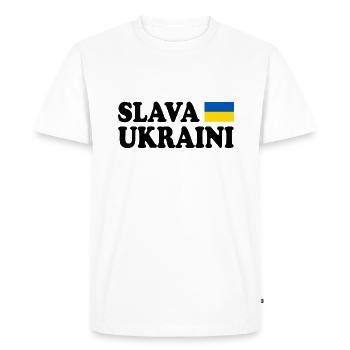 Slava ukraini ukraine - Men's Premium Organic T-Shirt - white - Front - Nico (187cm)