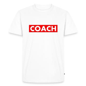 COACH - T-shirt Premium bio Homme - blanc - Devant - Nico (187cm)