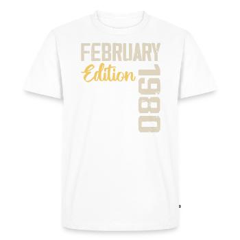 Février 1976 Anniversaire Février 1976 Rétro - T-shirt Premium bio Homme - blanc - Devant - Nico (187cm)