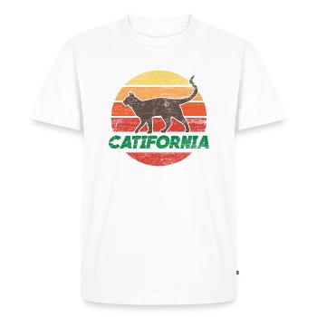 Cadeau de chat Catifornia - T-shirt Premium bio Homme - blanc - Devant - Nico (187cm)