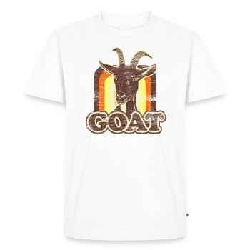 Goat Retro Agriculture Animal Farmer Farm - Men's Premium Organic T-Shirt - white - Front - Nico (187cm)