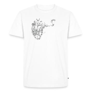 Gleitschirm paragliding Leidenschaft Herz - Männer Premium Bio T-Shirt - Weiß - Vorne - Nico (187cm)