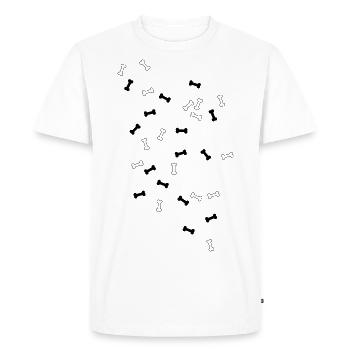 os de chien - T-shirt Premium bio Homme - blanc - Devant - Nico (187cm)
