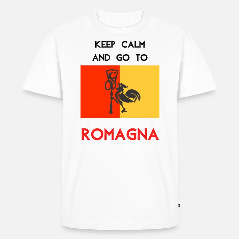 Keep Calm and go to Romagna - Maglietta ecologica premium da uomo - bianco