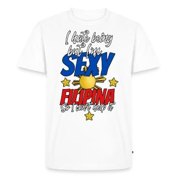 Philippines Filipina Flag Attractive I Gift - Men's Premium Organic T-Shirt - white - Front - Nico (187cm)
