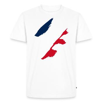 Drapeau de la France - T-shirt Premium bio Homme - blanc - Devant - Nico (187cm)
