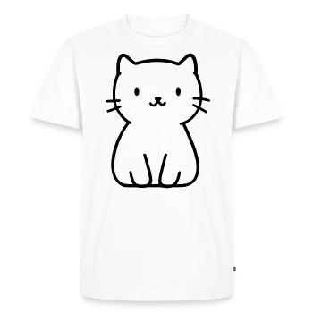 kitten - Men's Premium Organic T-Shirt - white - Front - Nico (187cm)