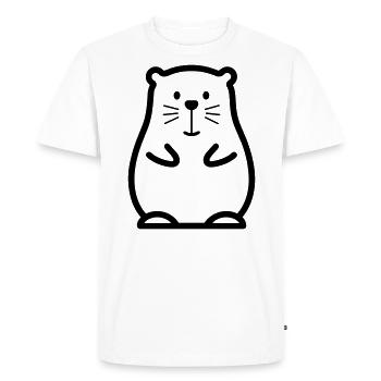 Castor - T-shirt Premium bio Homme - blanc - Devant - Nico (187cm)