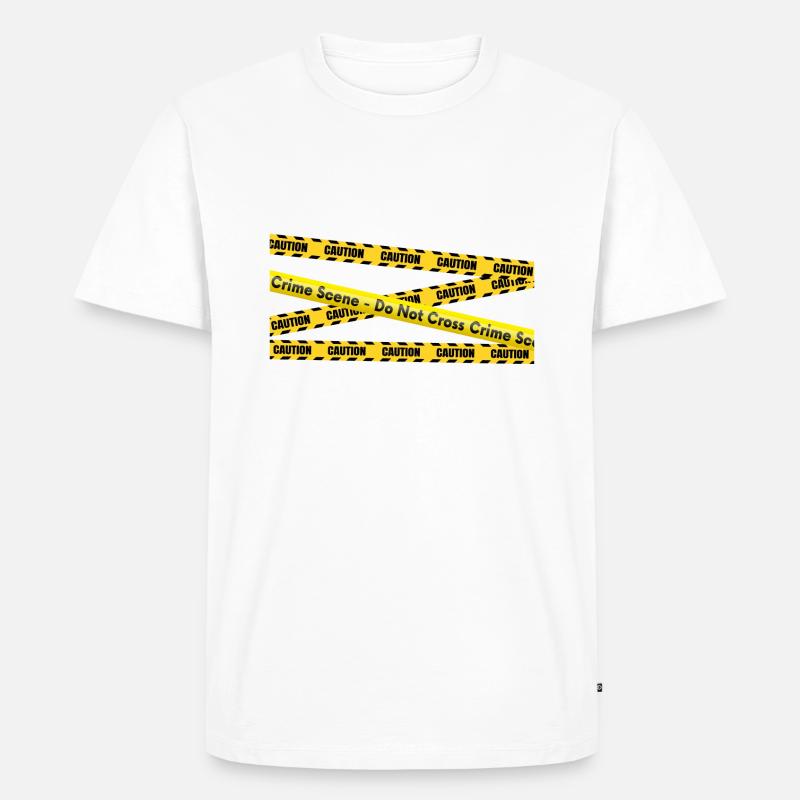 Spurensicherung - Kripo Polizei Kriminaltechnik - Männer Premium Bio T-Shirt - Weiß