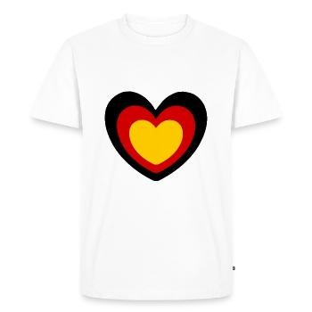 Heart Germany Colors - Men's Premium Organic T-Shirt - white - Front - Nico (187cm)