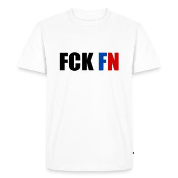 Fck fn - T-shirt Premium bio Homme - blanc - Devant - Nico (187cm)