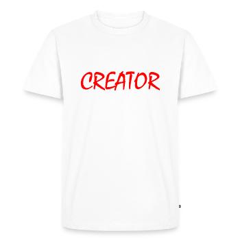 Creator - Men's Premium Organic T-Shirt - white - Front - Nico (187cm)