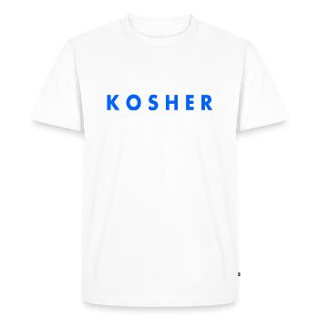 Kosher - T-shirt Premium bio Homme - blanc - Devant - Nico (187cm)