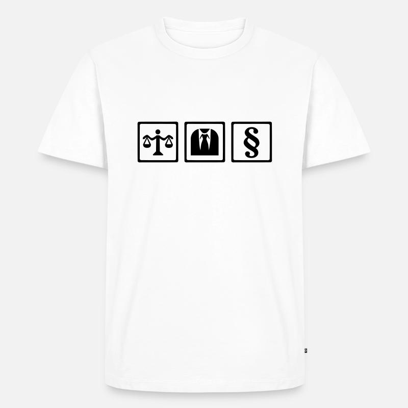 Anwalt - Männer Premium Bio T-Shirt - Weiß